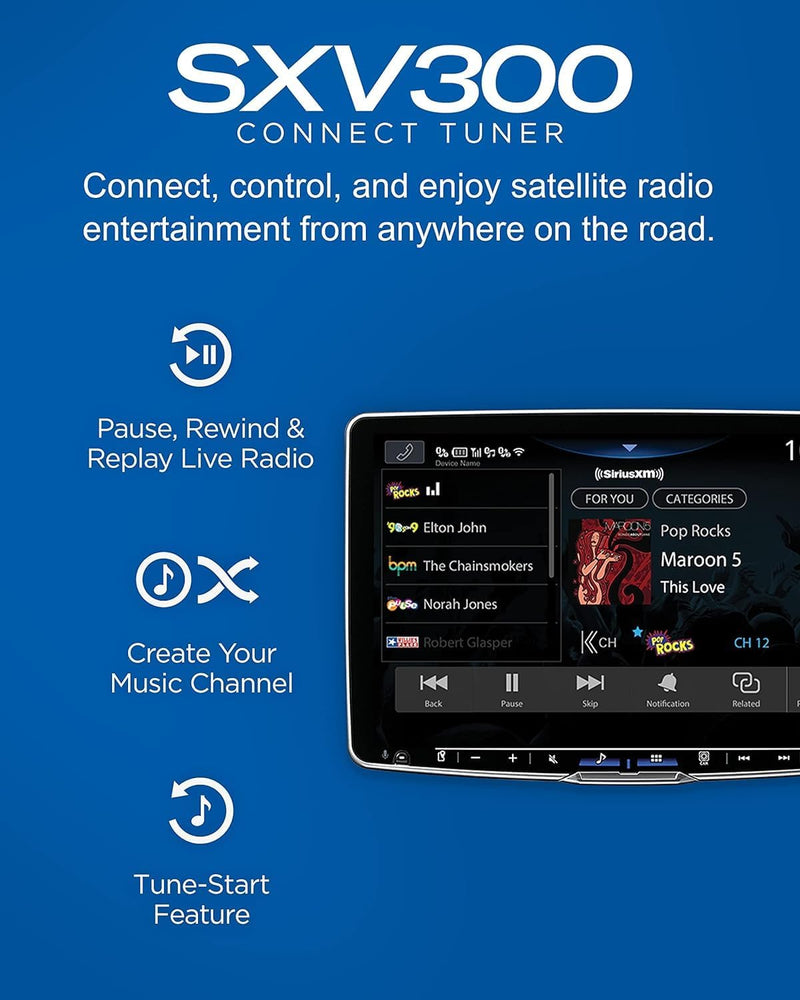 SXV300V1 SiriusXM Satellite Radio Tuner With Magnetic Mount Antenna