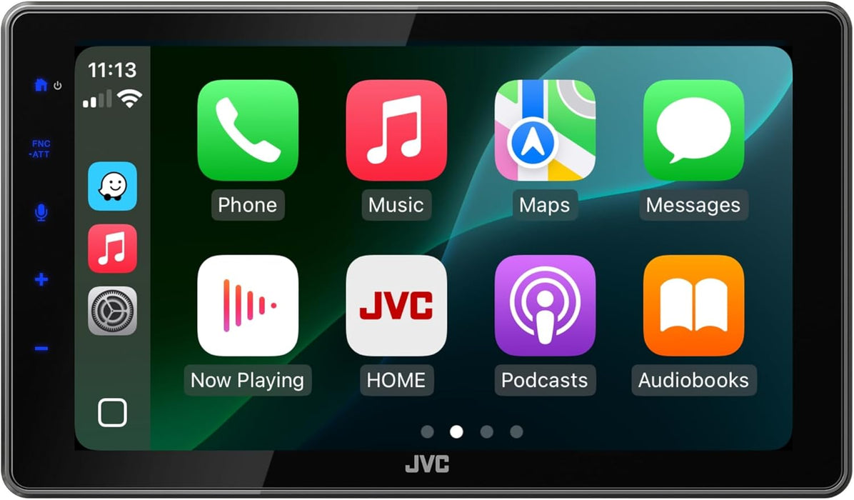 KW-Z900W JVC 9" Floating Touchscreen HD Display Digital Multimedia Receiver Single-Din Head Unit with Wireless CarPlay and Wireless Android Auto, HDMI, AM/FM, Bluetooth, USB, iDatalink Maestro, SiriusXM Ready, Car Radio
