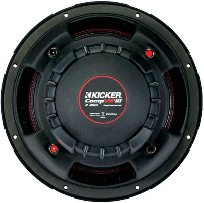 43CVR102 KICKER 10" CompVR Subwoofer Sub 350W RMS 2 Ohm DVC