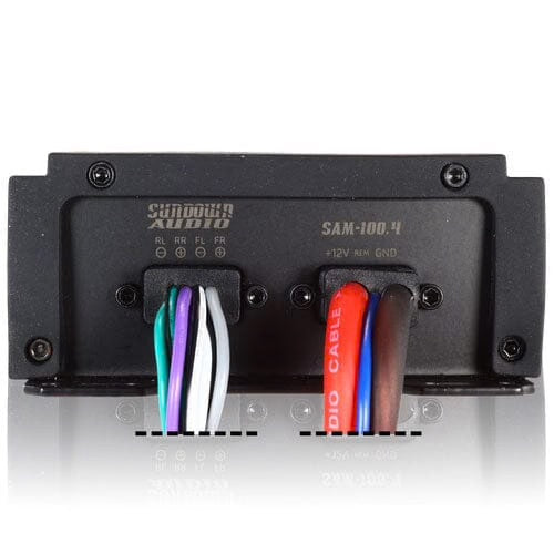 PS-SAMv21004 Sundown Audio Marine Powersports SAMv.2 100.4 Micro 4ch Amplifier Class D 700W RMS 4x175W 2 Ohms 4x100W 4 Ohms Waterproof IP67 Built-In Bluetooth