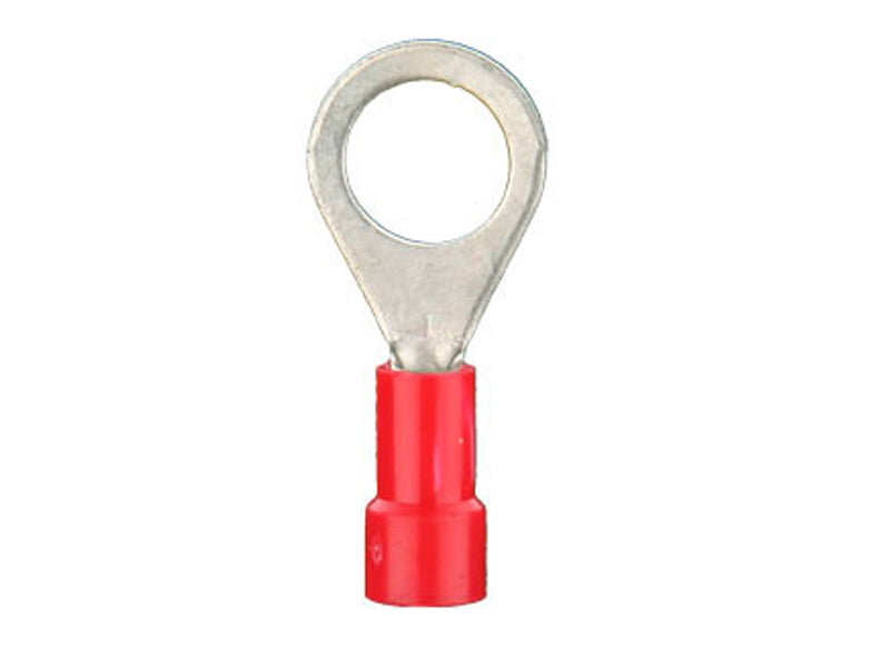 RVRT14 METRA Red Vinyl 1/4" Ring Terminal for 22-18 Gauge Wire (Each)