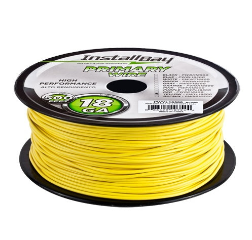 PWYL18500 METRA 18 Gauge All Copper Primary Wire Yellow Coil - 500Ft (Copy)