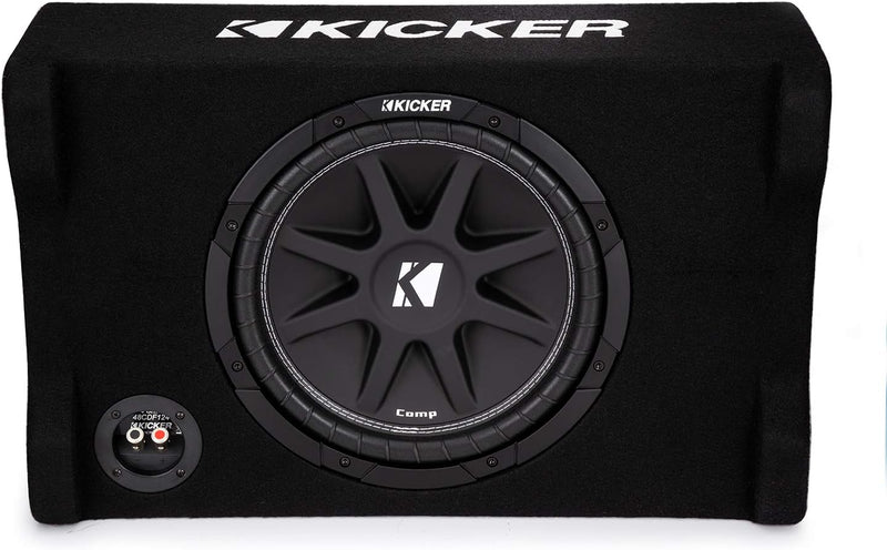 48CDF124 KICKER 12" Comp Subwoofer Single Loaded Down Firing Enclosure 150W RMS 4 Ohm