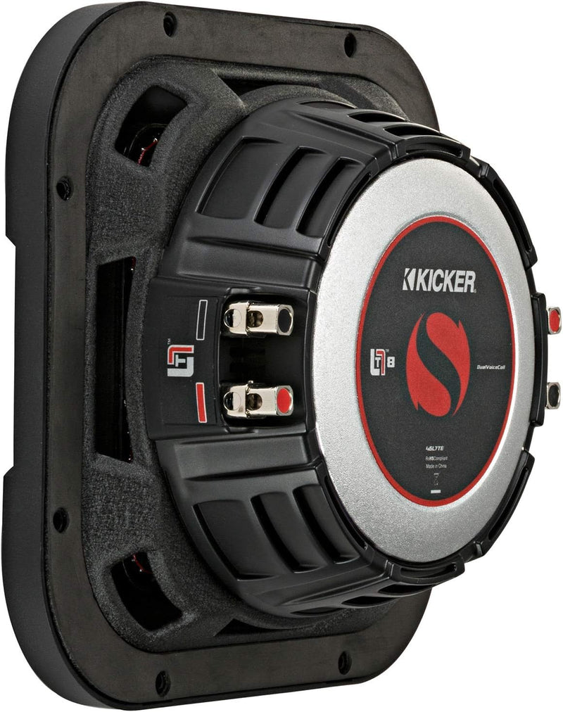 46L7T82 KICKER 8" L7T Thin Solo-Baric Square Subwoofer Sub 350W RMS 2 Ohm DVC