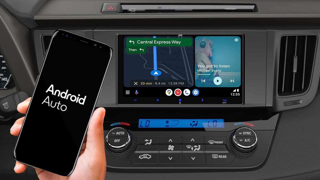 KW-M795BW JVC Digital Multimedia Receiver 6.92” Double-Din Touchscreen Head Unit with Wireless CarPlay and Android Auto, AM/FM, Bluetooth, iDatalink Maestro, SiriusXM Ready, USB Port, Car Radio