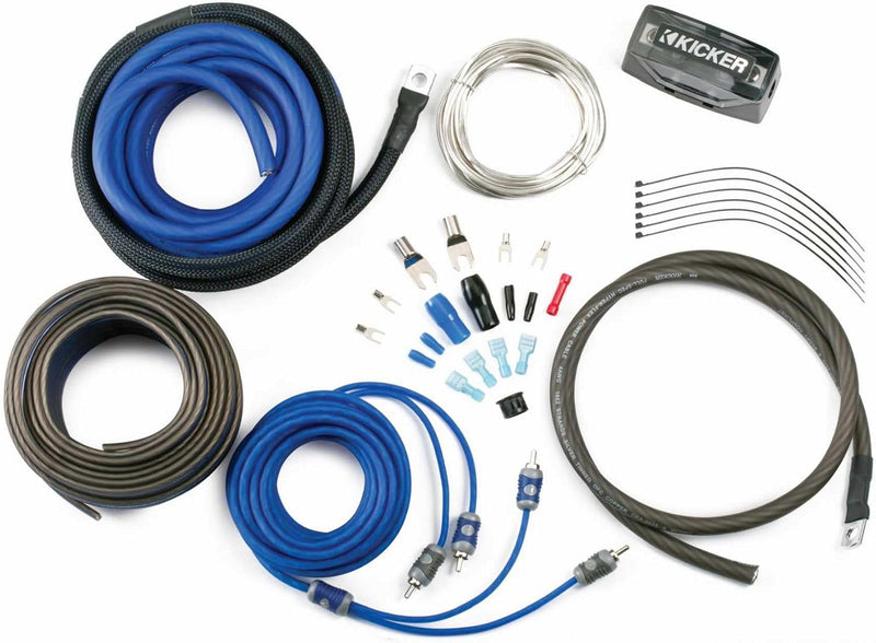 KICKER 53PL7TDF12 12" L7TDF Powered Subwoofer + 46CK8 Amplifier Wiring Kit Bundle