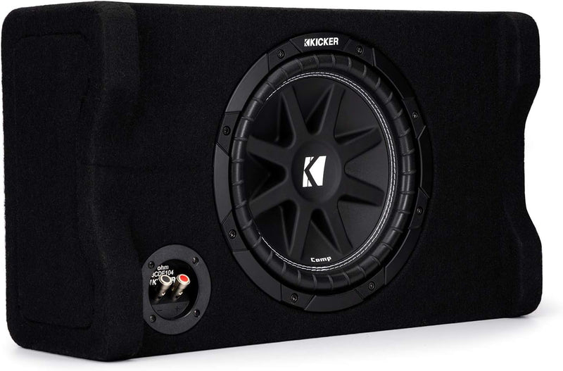 48CDF104 KICKER 10" Comp Subwoofer Single Loaded Down Firing Enclosure 150W RMS 4 Ohm