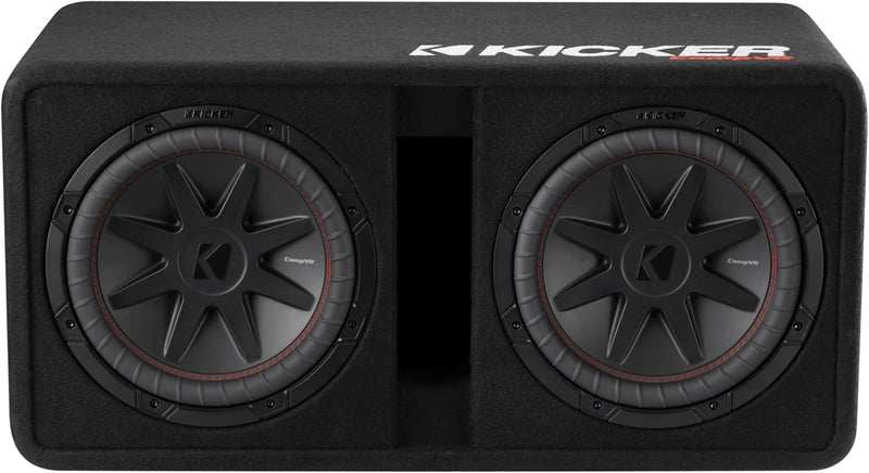 52DCVR122 KICKER 12" CompVR Subwoofer Dual Loaded Enclosure Ported 900W RMS 2 Ohm