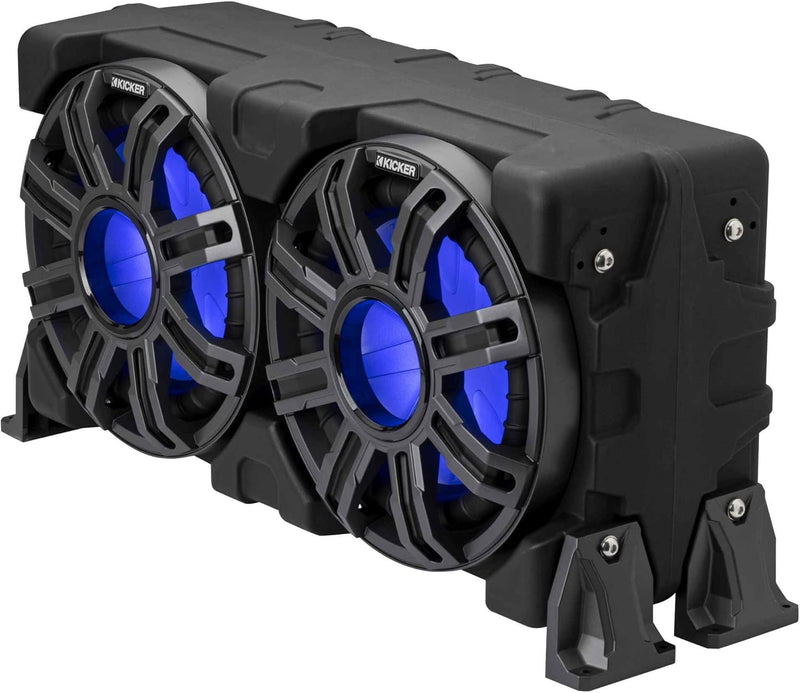 51MWLE102 KICKER 10" Premium Marine Loaded Subwoofer Enclosure w/ Passive Radiator 400W RMS 2 Ohm