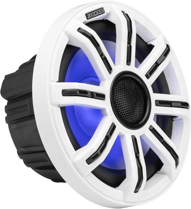 51MSC8 KICKER Premium 8" Marine Coaxial 2-Way Waterproof Speakers w/LED's MSC8 200W RMS 4 Ohm (Pair)