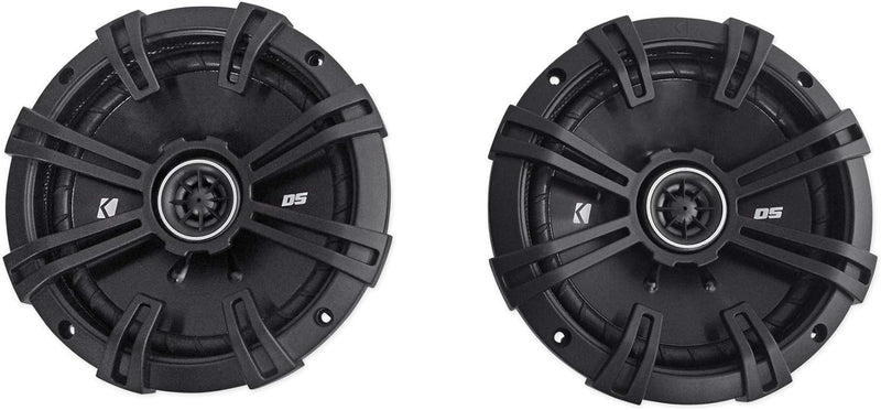 43DSC6704 KICKER DS Series 6.75" 6 3/4" Coaxial 2 Way Speakers Factory Upgrade 60W RMS 240W Peak 4 Ohm Car Audio (Pair)