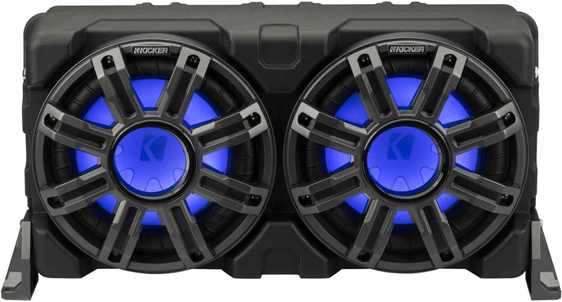 51MWLE102 KICKER 10" Premium Marine Loaded Subwoofer Enclosure w/ Passive Radiator 400W RMS 2 Ohm