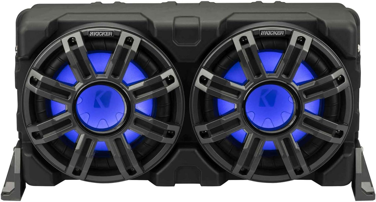 51MWLE104 KICKER 10" Premium Marine Loaded Subwoofer Enclosure w/ Passive Radiator 400W RMS 4 Ohm