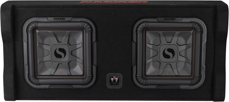 49DL7TDF122 KICKER 12" L7T Subwoofer Dual Loaded Down Firing Enclosure 1200W RMS 2 Ohm