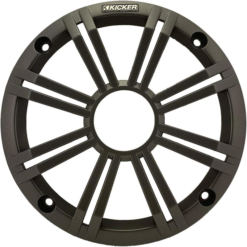 KICKER KM 6.5" Marine Waterproof RGB LED Coaxial Boat Speakers Pair 65W RMS 4 Ohm with Charcoal Grilles | 45BKM614L (2 Pack)