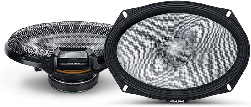R2-S69C Alpine R-Series 6x9" High-Resolution 2-Way Component Speaker Set w/ 1" Tweeters 100W RMS Car Audio 4 Ohm (Pair)