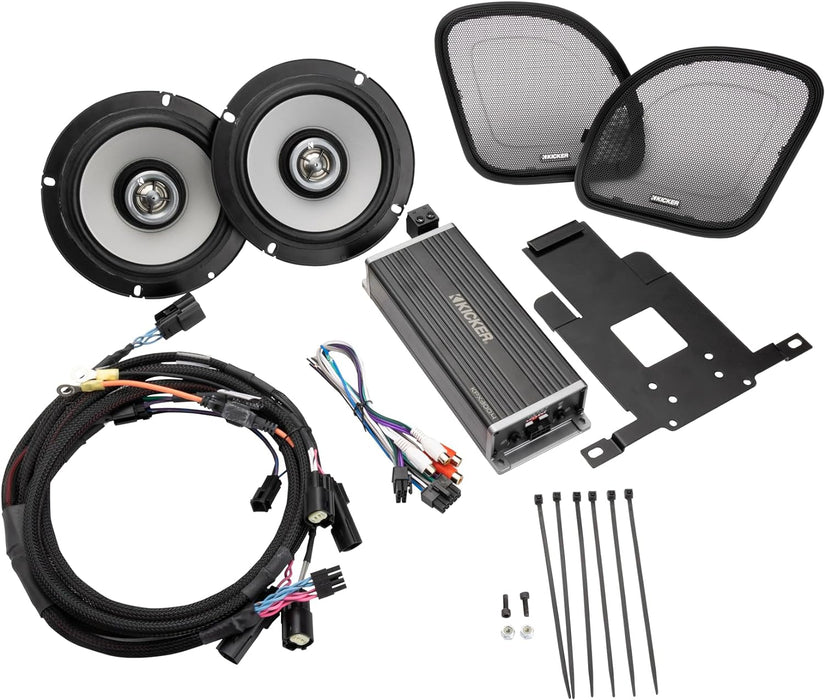 50HDR154 KICKER Fairing Audio Upgrade Kit for Harley- Davidson 2015 & Up Road Glide Shark-Nose