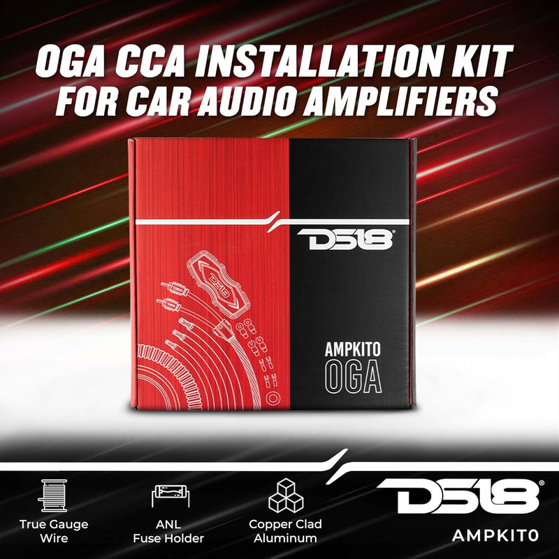 AMPKIT0 DS18 0 Gauge 0 AWG Complete Amplifier Amp Installation Wire Kit 0GA CCA