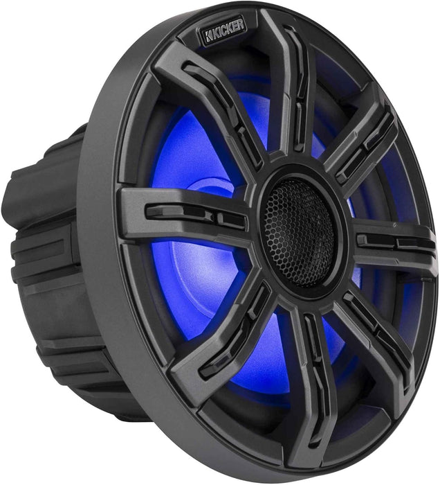 51MSC8 KICKER Premium 8" Marine Coaxial 2-Way Waterproof Speakers w/LED's MSC8 200W RMS 4 Ohm (Pair)