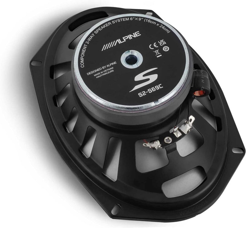S2-S69C Alpine S-Series 6x9" inch Component Speakers Set 85W RMS 4 Ohm Car Audio (Pair)