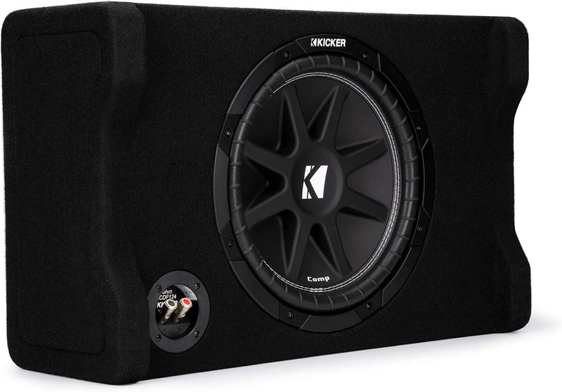 48CDF124 KICKER 12" Comp Subwoofer Single Loaded Down Firing Enclosure 150W RMS 4 Ohm