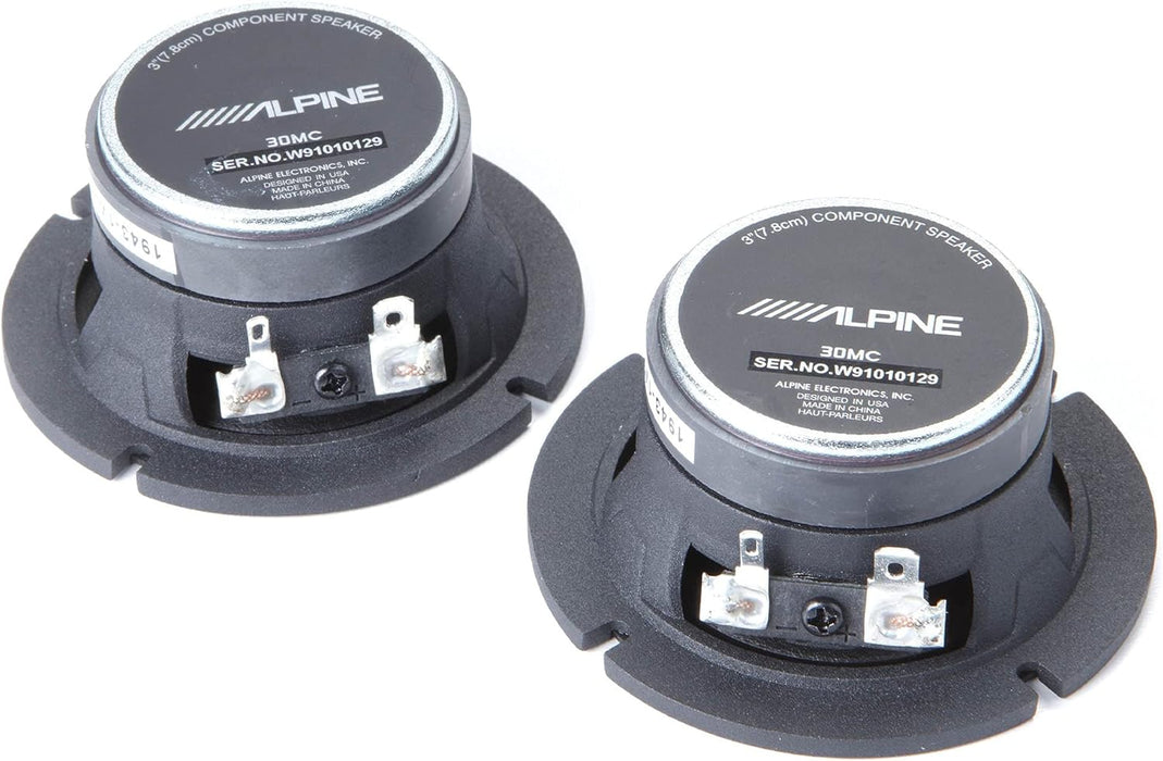 30MC Alpine 3" inch Midrange Component Speakers 50W RMS 6 Ohm Car Audio (Pair)