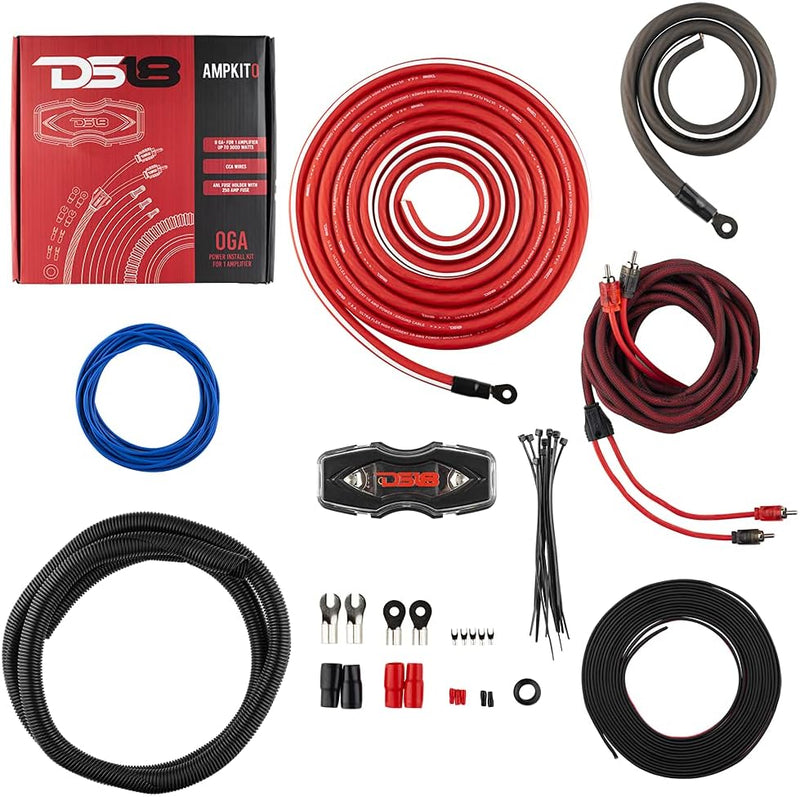 AMPKIT0 DS18 0 Gauge 0 AWG Complete Amplifier Amp Installation Wire Kit 0GA CCA