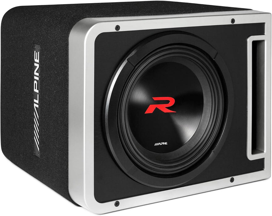 R2-SB10V Alpine Halo R-Series 10" Subwoofer Sub Single Loaded Ported Enclosure 750W RMS 2 Ohm Linkable