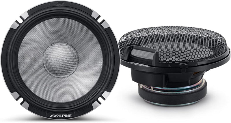 R2-S653 Alpine R-Series 6.5" High-Resolution 3-Way Component Speaker Set w/ 3" Midrange and 1" Tweeters 100W RMS Car Audio 4 Ohm (Pair)
