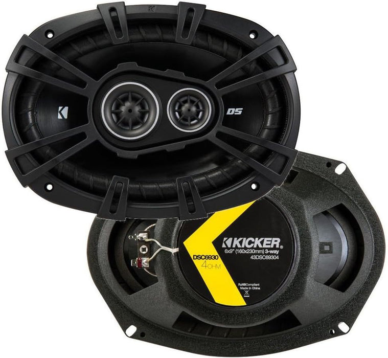 KICKER DS Series 6x9" & 6.5" Factory Upgrade Speaker Bundle | 600W Peak Car Audio Package