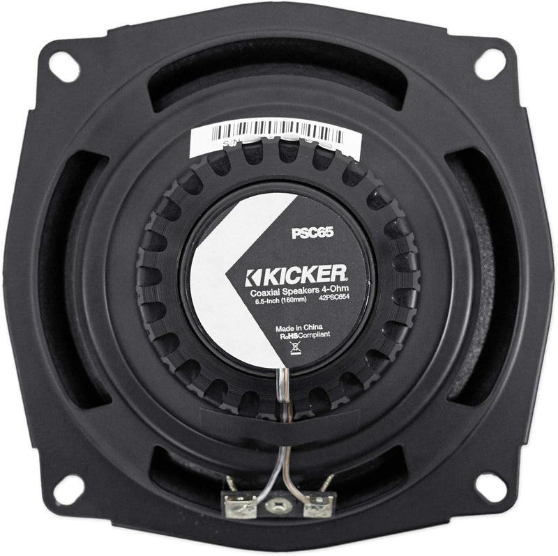 51PSC654 KICKER PS Series 6.5" Powersports 2-Way Coaxial Speakers 60W RMS for Polaris Motorcycle ATV UTV RZR (4 Ohm) Pair