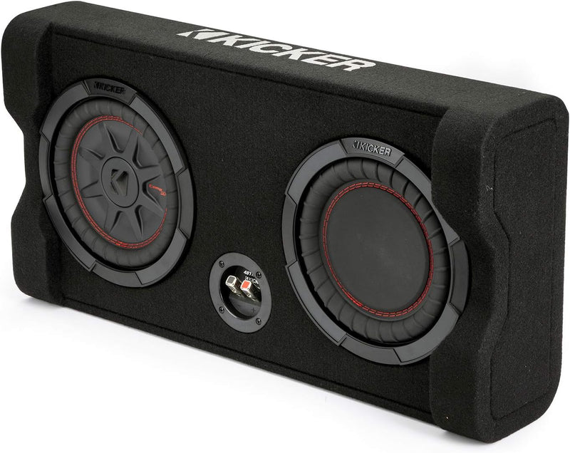 48TRTP82 KICKER 8" CompRT Subwoofer Single Loaded Down Firing Enclosure 300W RMS 2 Ohm