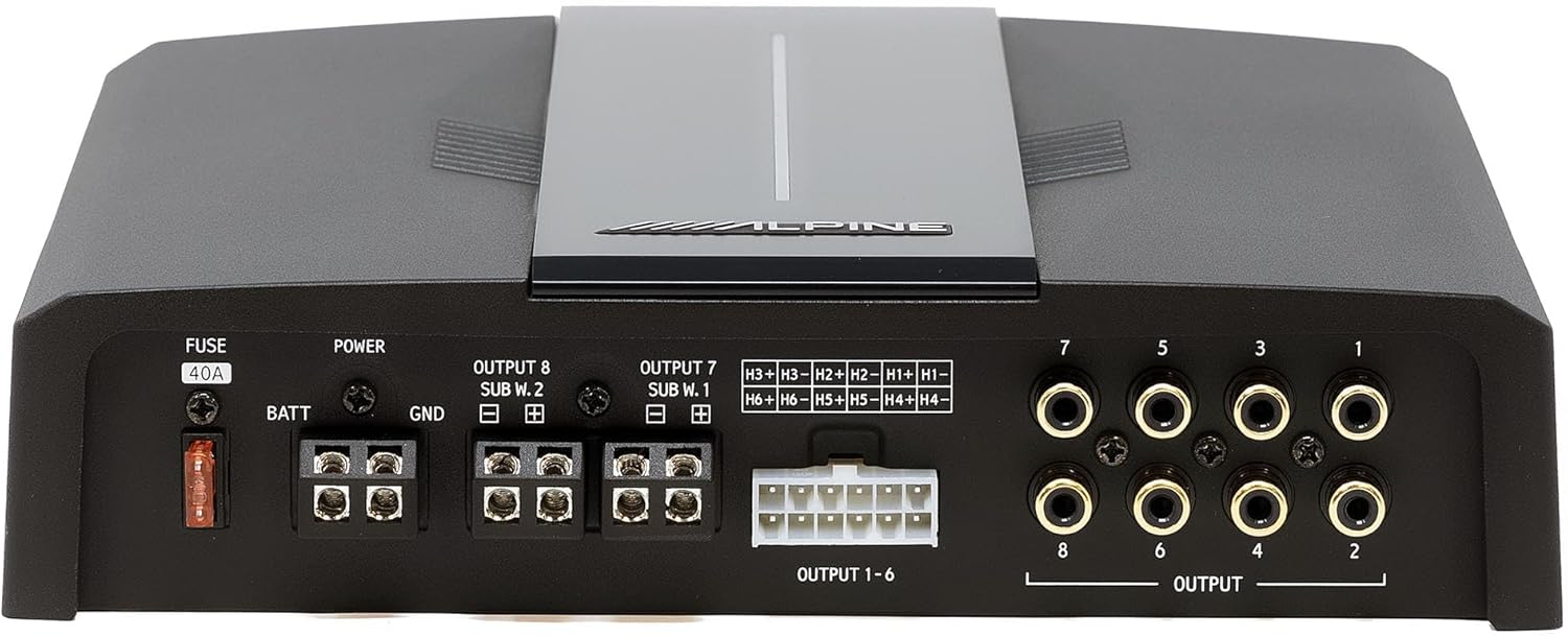 PXE-C80-88 Alpine OPTIM8 8-Channel Hi-Res Digital Sound Processor w/ Built-In Amplifier 50W x 6 @2 Ohm + 300W x 2 @2 Ohm