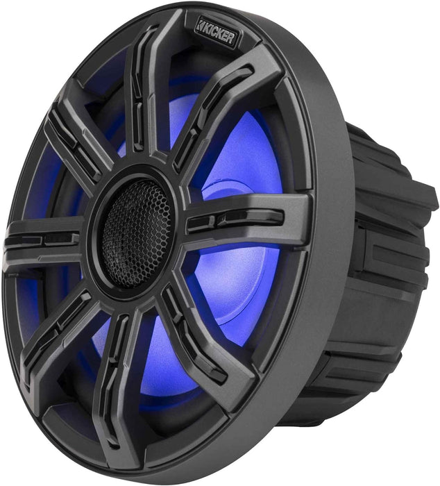 51MSC8 KICKER Premium 8" Marine Coaxial 2-Way Waterproof Speakers w/LED's MSC8 200W RMS 4 Ohm (Pair)