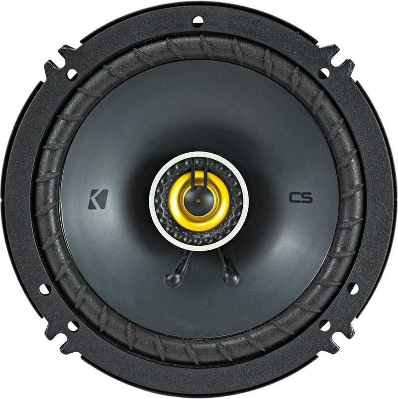 KICKER CS Series 6.5" 2-Way Coaxial Car 4 Speaker Bundle – 46CSC654 (2 Pairs) – 100W RMS / 300W Peak 4-Ohm w/KICKER Koozie