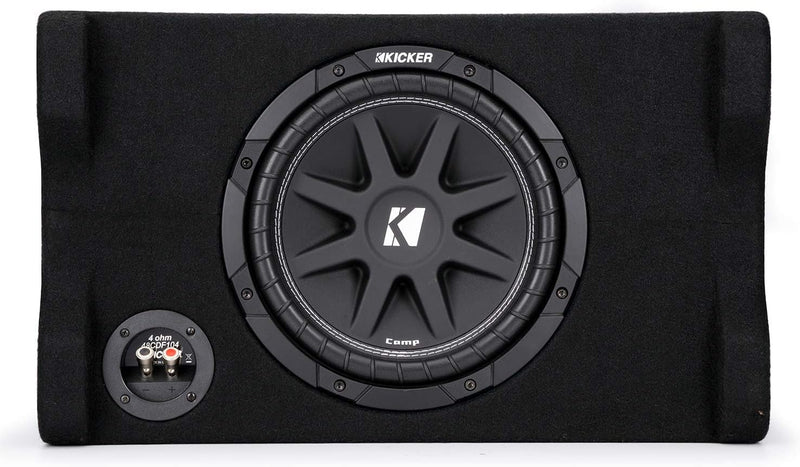 48CDF104 KICKER 10" Comp Subwoofer Single Loaded Down Firing Enclosure 150W RMS 4 Ohm