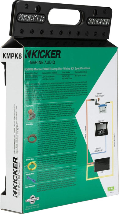 47KMPK8 KICKER Marine 8 Gauge 8 AWG Amplifier Amp Installation Power Wire Kit 8GA