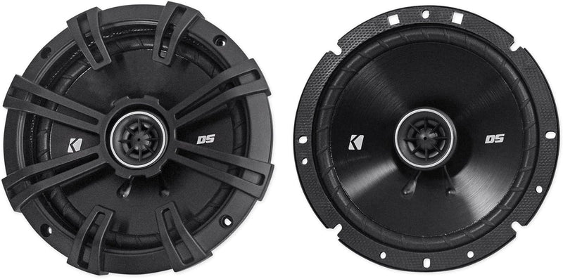 43DSC6704 KICKER DS Series 6.75" 6 3/4" Coaxial 2 Way Speakers Factory Upgrade 60W RMS 240W Peak 4 Ohm Car Audio (Pair)