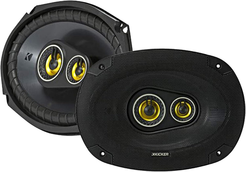 KICKER CS Series Car Speaker Bundle – 6.5” CSC65 + 6x9” CSC693 2-Way & 3-Way Coaxial Speakers | 750W Peak Power