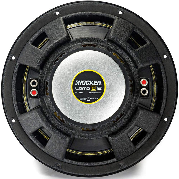 44CWCD124 KICKER 12" CompC Subwoofer Sub 300W RMS 4 Ohm DVC