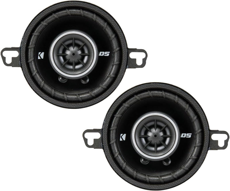 43DSC3504 KICKER DS Series 3.5" Inch Coaxial 2 Way Speakers Factory Upgrade 20W RMS 80W Peak 4 Ohm Car Audio (Pair)