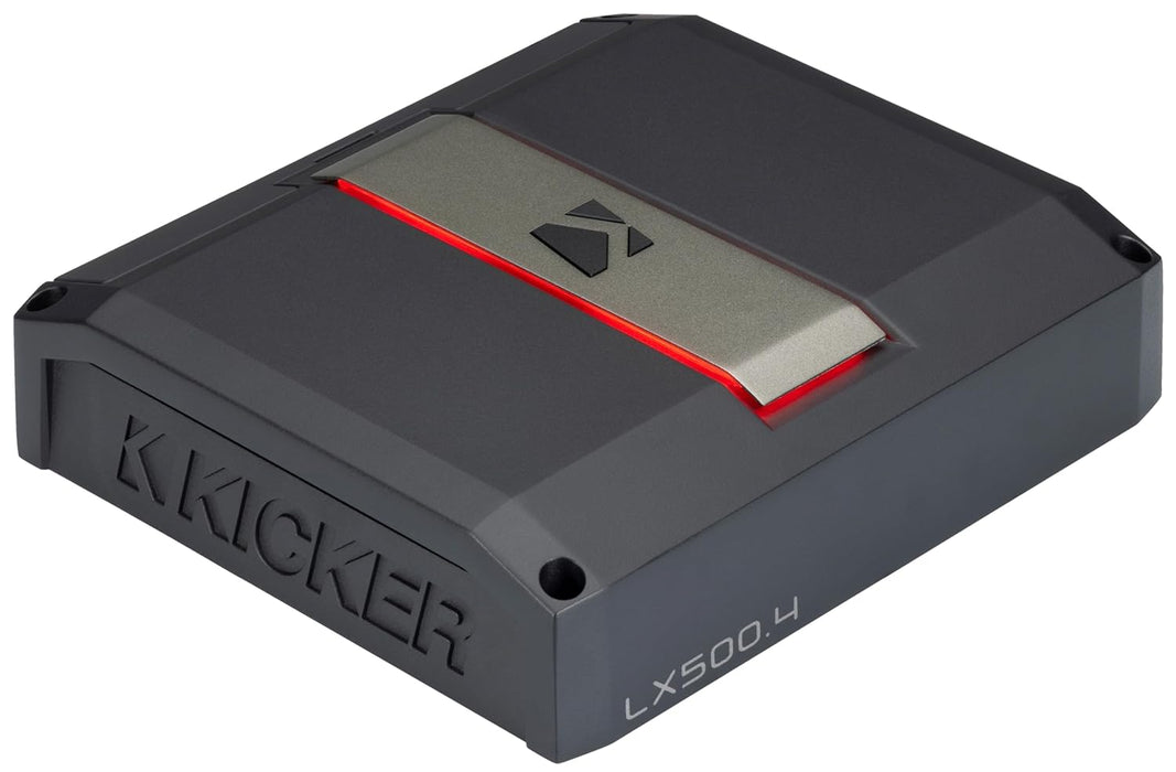 51LX5004 KICKER LX-Series 500.4 Premium 4-Channel Car Audio Amplifier 125Wx4 4 Ohm, 225Wx4 2 Ohm