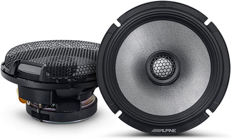 R2-S65 Alpine R-Series 6.5" 6 1/2 inch High-Resolution Coaxial 2-Way Speakers 100W RMS 4 Ohm Car Audio (Pair)