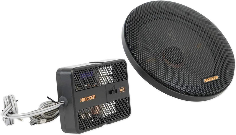 51KSS6704 KICKER KS Series 6.75" 6 3/4  Inch Component Speakers 1" Inch Tweeters 125W RMS Car Audio 4 Ohm (Pair)