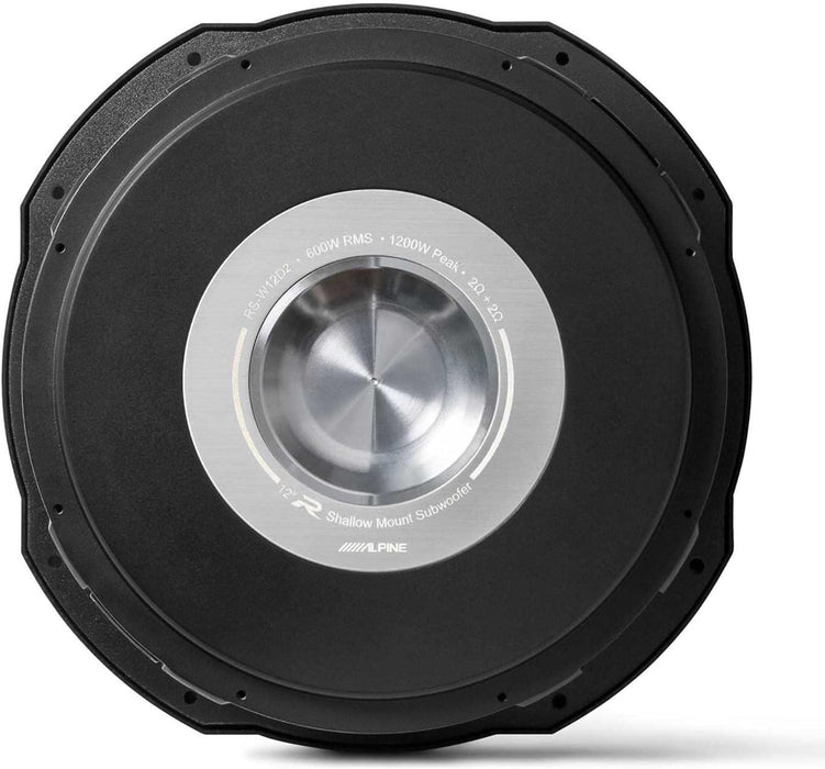 RS-W12D4 Alpine 12" R-Series Shallow Thin Profile Subwoofer Sub 600W RMS 4 Ohm DVC