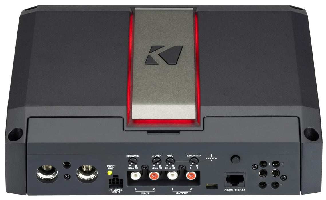 51LX12501 KICKER LX-Series 1250.1 Premium Mono Class D Car Audio Subwoofer Amplifier 1250W RMS 1 Ohm Stable