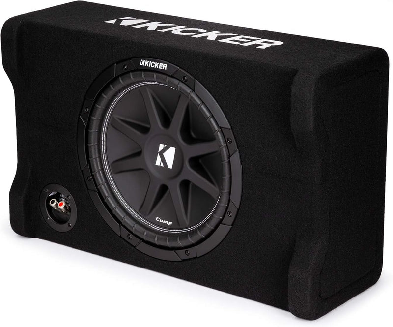 48CDF124 KICKER 12" Comp Subwoofer Single Loaded Down Firing Enclosure 150W RMS 4 Ohm