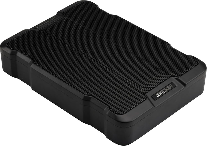 51HS12 KICKER Hideaway Series 12" Powered Subwoofer Compact Enclosure Wiring Harness & Bass Control Knob Included