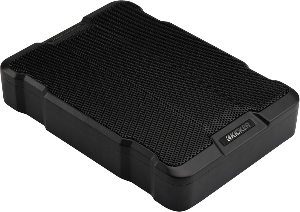 51HS12 KICKER Hideaway Series 12" Powered Subwoofer Compact Enclosure Wiring Harness & Bass Control Knob Included