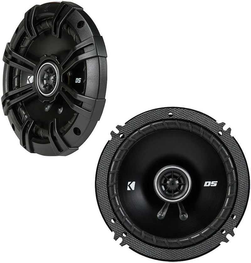 43DSC6504 KICKER DS Series 6.5" Coaxial 2 Way Speakers Factory Upgrade 60W RMS 240W Peak 4 Ohm Car Audio (Pair)